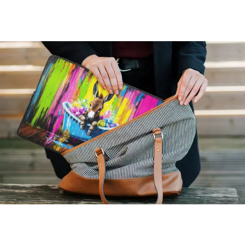 Ezel - Badkuip - Roze - Schuim laptophoes neopreen klein -tas