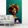 Vrouw - Hoodtooi - Tropisch - Fruit - Druiven fotobehang vinyl groot -woonkamer