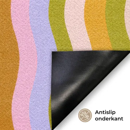 lijnen - Golven - Pastelkleuren - Patroon Deurmat klein -antislip_NL