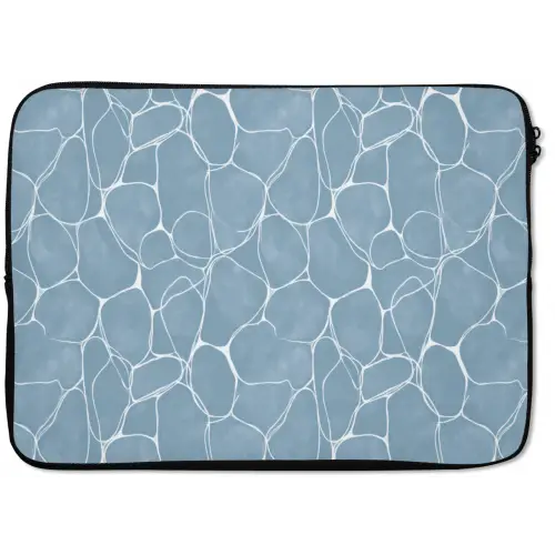 Organisch - Patroon - Blauw laptophoes neopreen klein 279 -zkaufland3dotto