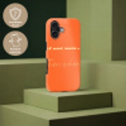 If not now then when - Oranje - Geel - Levendig Toughcase MagSafe Apple iPhone 17 klein -USP_PrintM_DE