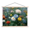 Close-up - Veld - Bloemen - Kleurrijk textielposter latten blank klein -3d