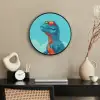 T-Rex - Blauw - Wolken - Zonnebril Fotolijst rond zonder passe partout klein -sfeer1