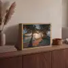 Palmbomen - Hangmat - Strand - Zonsondergang Light Box met batterij (Wandlamp) middel -sfeer2