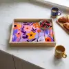 Bloemen - Kleurrijk - Bladeren Dienblad Rechthoek middel -sfeer2