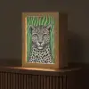 Panter - Zebrapatroon - Groen Light Box met kabel (Tafellamp) klein -z3d_website