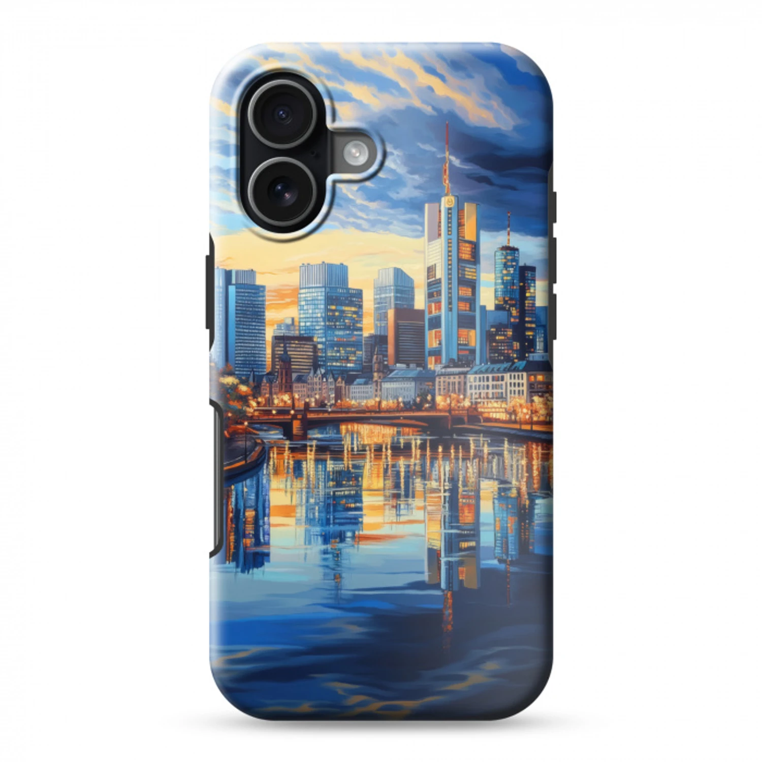 Zonsondergang Frankfurt - Stad - Skyline - Water Toughcase MagSafe Apple iPhone 17 klein -3d