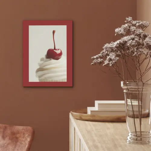 Cupcake - Kers - Rood PET vilt klein -sfeer4