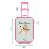 Bruine zeeschildpad in pastel onderwaterwereld Kinderkoffer - Roze klein -productfoto_formaten