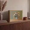 Bloem - Quote - Vintage - Art Light Box met batterij (Wandlamp) middel -sfeer2