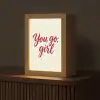 you go girl - Rood - Wit Light Box met kabel (Tafellamp) klein -z3d_website