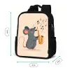 Muis - Saxofoon - Muziek Rugzak - Zwart middel -productfoto_formaten