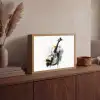 Viool - Oranje - Zwart - Penseelstreken Light Box met batterij (Wandlamp) middel -sfeer2