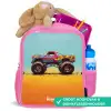 Monstertruck met Graffiti Print in het Zand Kinderrugzak - Roze middel -inhoud_NL