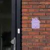 Effen - Lila - Sierlijk Naambord Huisje klein -sfeer2