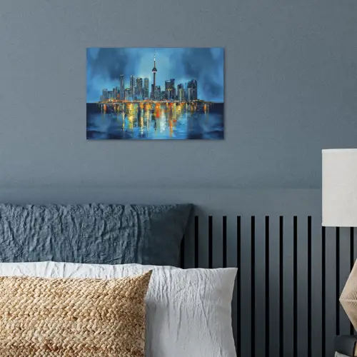 Skyline Toronto - Water - Stadslichten - Toren poster papier klein -sfeer2