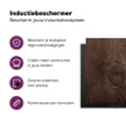 Houtnerf - Textuur - Patroon - Bruin - Rustiek Inductie beschermer vinyl 3mm middel -zzzzzzz-cc-usp