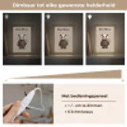 Panda - Blauwe bloemen - Zachtheid Light Box met kabel (Kinderlampje) klein -USP_dimbaarNL