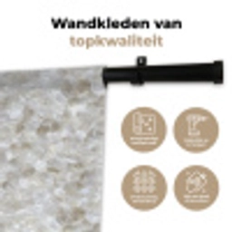 Wit - Penseelstreken - Reliëfeffect Wandkleed katoen klein 269 -sfeer2