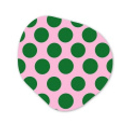 Polkadots - Patroon - Groen Wandcirkel Organisch Forex 3mm klein 629 -3d
