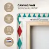 Illustratie - Ruiten - Rood - Groen canvas 2cm xxl 828 -sfeer2