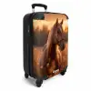 Bruin paard in weiland NBS - Handbagage koffer - Unisex middel -productfoto_3d
