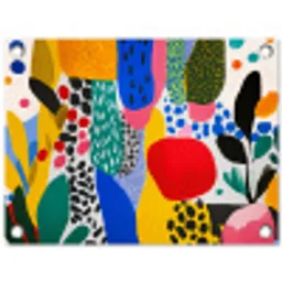 Stippen - Vormen - Modern - Kleuren tuinposter los doek klein -3d
