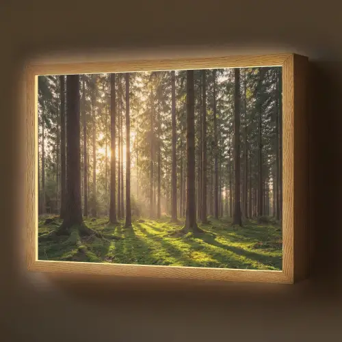 Bos - Gras - Zonlicht Light Box met batterij (Wandlamp) middel -z3d_website