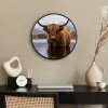 Schotse hooglander - Bruin - Water Fotolijst rond zonder passe partout klein -sfeer1