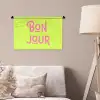 Groen - Roze bonjour - art-deco Wandkleed katoen klein -sfeer4