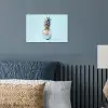 Blauw - Ananas - Disco - Discobal poster papier klein -sfeer2