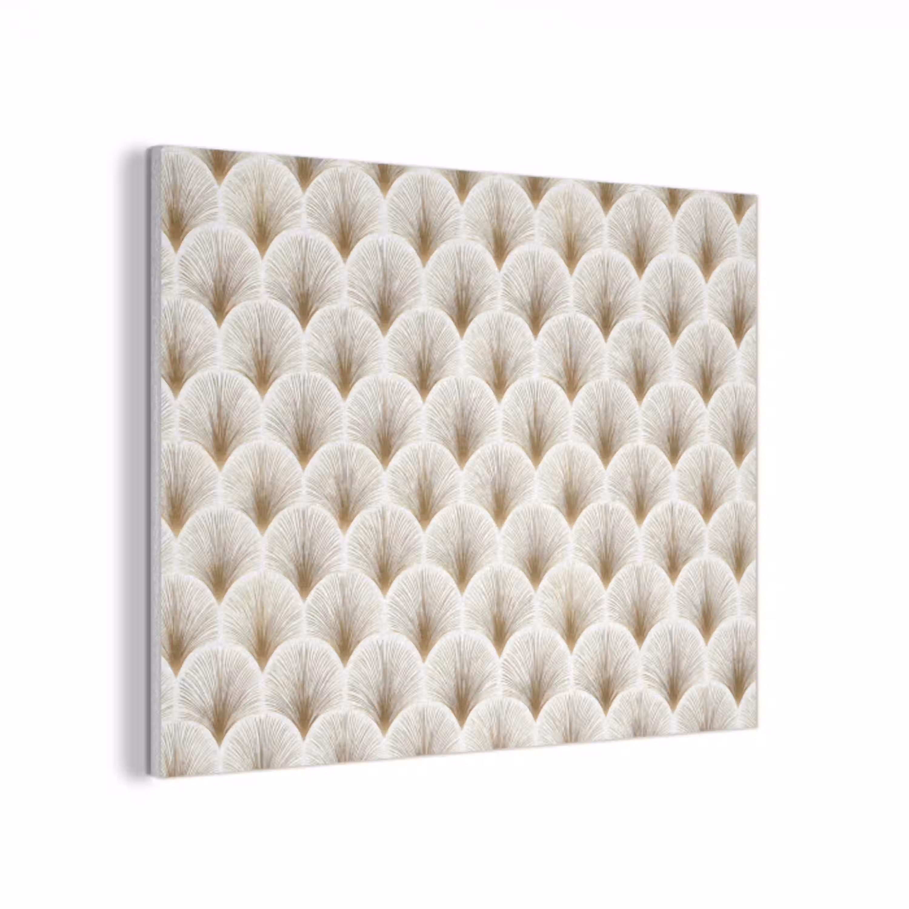 Waaiers - Art Deco - Elegant - Goud - Wit PET vilt klein 837 -3d