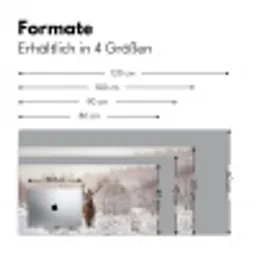 Edelhert - Bos - Sneeuw - Winter - Majestueus Muismat XXL klein -ysfeer5_duits