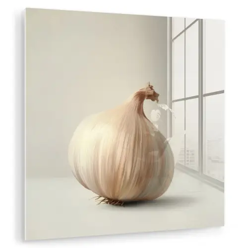 Knoflook - Natuurlijk - Beige plexiglas 5mm klein -zzzproduct_nieuw