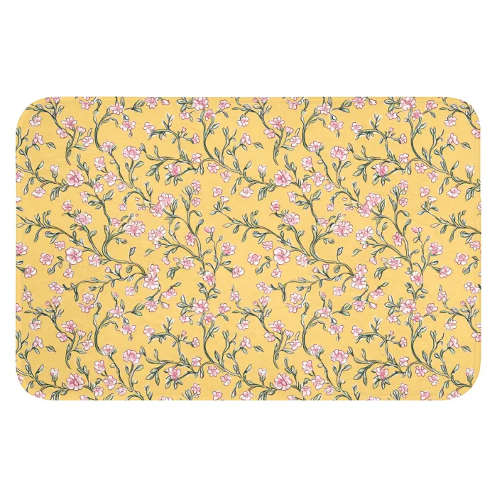 Bloemen - Motief - Geel WCmat klein 1009 -3d