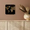Wereldkaart - Goud - Luxe - Aarde - Zwart plexiglas 5mm klein -sfeer5