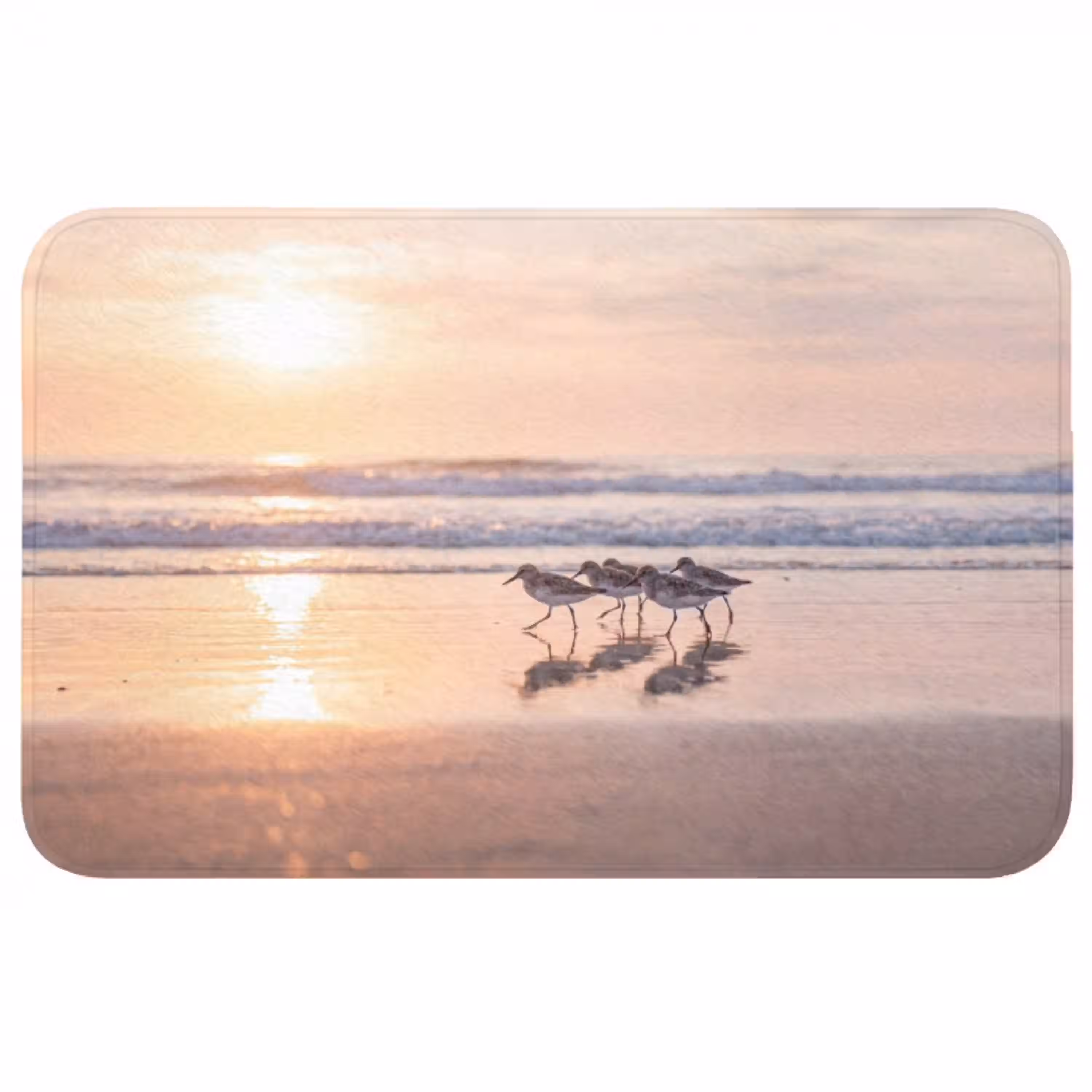 Zee - Vogels - Strand Badmat middel -3d
