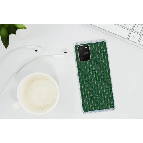 Patroon - Groen - Goud - Symmetrisch Telefoonhoesje Samsung Galaxy S10 Lite klein 364 -oordopS10Lite