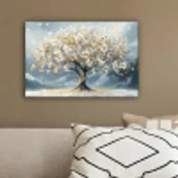 Boom - Winter - Levensboom - Modern - Goud canvas 2cm klein -sfeer3