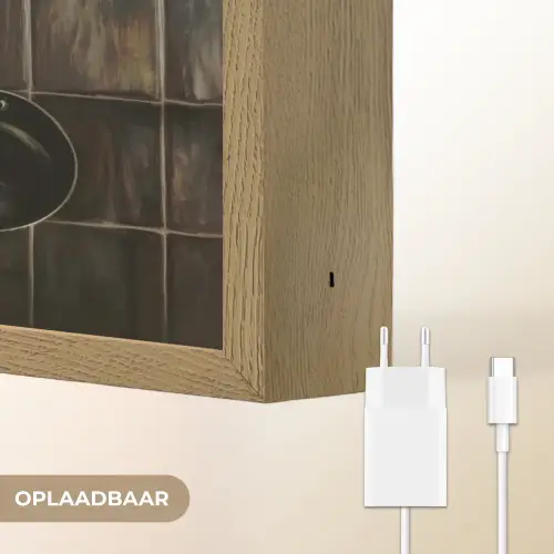 Keukengerei - Rustiek - Tegels - Kruiden Light Box met batterij (Wandlamp) middel -USP_websiteoplaadbaarNL