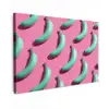 Bananen - Patroon - Blauw - Roze canvas 2cm klein -z3d