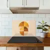 Cirkels - Geel - Minimalistisch keuken achterwand spatscherm klein -sfeer2