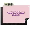 You're doing great - roze - 3D Inductie beschemer met haakjes klein -3d