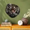Tijger - Dieren - Portret - Luxe - Zwart Wandcirkel Organisch Forex 3mm klein -sfeer2