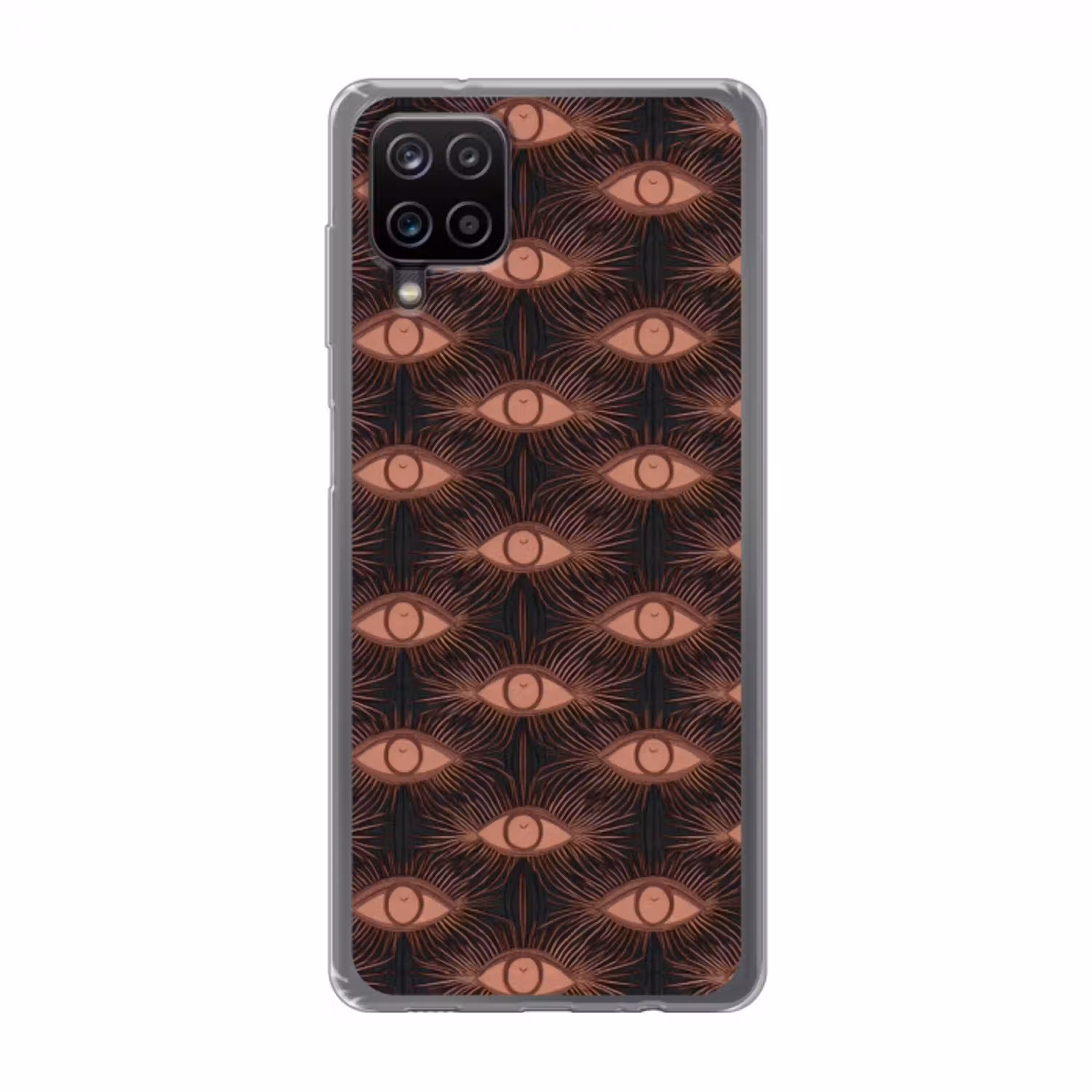Boheems - Oog - Bruin Telefoonhoesje Samsung Galaxy A12 klein 372 -3d