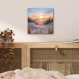 Strand - Zonsondergang - Natuur - Landschap aluminium wit klein -sfeer3
