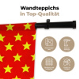 Ster - Patroon - Geel Wandkleed katoen klein 269 -tsfeer2_DE