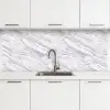 Marmer - Wit - Grijsgroen keuken achterwand 2 middel 871 -3d