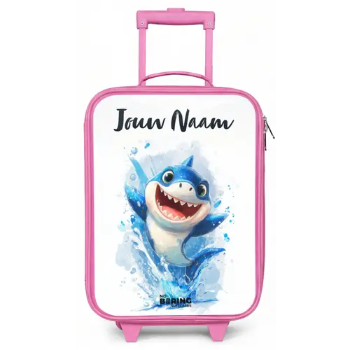 Haai - Tanden - Water Kinderkoffer - Roze klein -zz3dotto