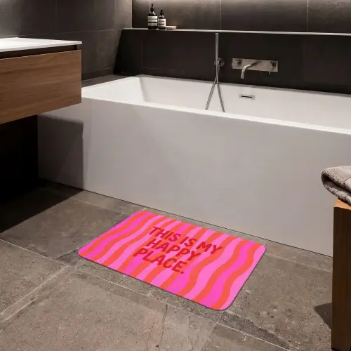 Tekst - Modern - Kleurrijk Badmat klein -sfeer3